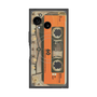 プレミアムスクエアケース with SnapMag［ RETORO CASSETTE TAPE - Skeleton Orange ］