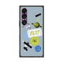 プレミアムスクエアケース with SnapMag［ Playful sticker - Dusty Blue ］