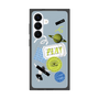 プレミアムスクエアケース with SnapMag［ Playful sticker - Dusty Blue ］