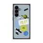 プレミアムスクエアケース with SnapMag［ Playful sticker - Dusty Blue ］