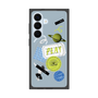 プレミアムスクエアケース with SnapMag［ Playful sticker - Dusty Blue ］
