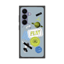 プレミアムスクエアケース with SnapMag［ Playful sticker - Dusty Blue ］