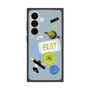 プレミアムスクエアケース with SnapMag［ Playful sticker - Dusty Blue ］
