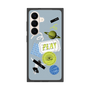 プレミアムスクエアケース with SnapMag［ Playful sticker - Dusty Blue ］
