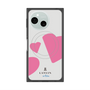 プレミアムスクエアケース with SnapMag［ LANVIN en Bleu Hearts Pink - ランバン ハート ピンク ］