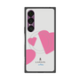 プレミアムスクエアケース with SnapMag［ LANVIN en Bleu Hearts Pink - ランバン ハート ピンク ］