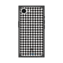 プレミアムスクエアケース with SnapMag［ Houndstooth Pattern Black with LANVIN en Bleu logo- ランバン 千鳥格子柄 ブラック ］