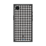プレミアムスクエアケース with SnapMag［ Houndstooth Pattern Black with LANVIN en Bleu logo- ランバン 千鳥格子柄 ブラック ］