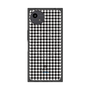 プレミアムスクエアケース with SnapMag［ Houndstooth Pattern Black with LANVIN en Bleu logo- ランバン 千鳥格子柄 ブラック ］