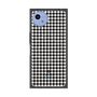 プレミアムスクエアケース with SnapMag［ Houndstooth Pattern Black with LANVIN en Bleu logo- ランバン 千鳥格子柄 ブラック ］