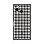 プレミアムスクエアケース with SnapMag［ Houndstooth Pattern Black with LANVIN en Bleu logo- ランバン 千鳥格子柄 ブラック ］