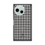 プレミアムスクエアケース with SnapMag［ Houndstooth Pattern Black with LANVIN en Bleu logo- ランバン 千鳥格子柄 ブラック ］