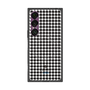 プレミアムスクエアケース with SnapMag［ Houndstooth Pattern Black with LANVIN en Bleu logo- ランバン 千鳥格子柄 ブラック ］