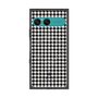 プレミアムスクエアケース with SnapMag［ Houndstooth Pattern Black with LANVIN en Bleu logo- ランバン 千鳥格子柄 ブラック ］