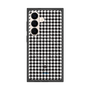 プレミアムスクエアケース with SnapMag［ Houndstooth Pattern Black with LANVIN en Bleu logo- ランバン 千鳥格子柄 ブラック ］