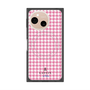 プレミアムスクエアケース with SnapMag［ Houndstooth Pattern Pink with LANVIN en Bleu logo- ランバン 千鳥格子柄 ピンク ］