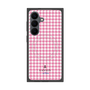 プレミアムスクエアケース with SnapMag［ Houndstooth Pattern Pink with LANVIN en Bleu logo- ランバン 千鳥格子柄 ピンク ］