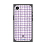 プレミアムスクエアケース with SnapMag［ Houndstooth Pattern Purple -with LANVIN en Bleu logo ランバン 千鳥格子柄 パープル ］