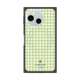 プレミアムスクエアケース with SnapMag［ Houndstooth Pattern Green with LANVIN en Bleu logo- ランバン 千鳥格子柄 グリーン ］