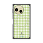 プレミアムスクエアケース with SnapMag［ Houndstooth Pattern Green with LANVIN en Bleu logo- ランバン 千鳥格子柄 グリーン ］