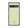 プレミアムスクエアケース with SnapMag［ Houndstooth Pattern Green with LANVIN en Bleu logo- ランバン 千鳥格子柄 グリーン ］