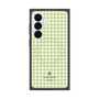 プレミアムスクエアケース with SnapMag［ Houndstooth Pattern Green with LANVIN en Bleu logo- ランバン 千鳥格子柄 グリーン ］