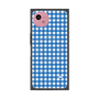 プレミアムスクエアケース with SnapMag［ Checkered Blue - ギンガムチェック ブルー ］