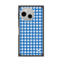 プレミアムスクエアケース with SnapMag［ Checkered Blue - ギンガムチェック ブルー ］