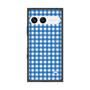 プレミアムスクエアケース with SnapMag［ Checkered Blue - ギンガムチェック ブルー ］