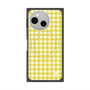 プレミアムスクエアケース with SnapMag［ Checkered Yellow - ギンガムチェック イエロー ］