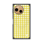 プレミアムスクエアケース with SnapMag［ Checkered Yellow - ギンガムチェック イエロー ］