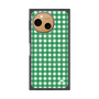 プレミアムスクエアケース with SnapMag［ Checkered Green - ギンガムチェック グリーン ］