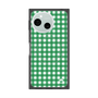 プレミアムスクエアケース with SnapMag［ Checkered Green - ギンガムチェック グリーン ］