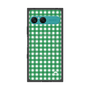 プレミアムスクエアケース with SnapMag［ Checkered Green - ギンガムチェック グリーン ］