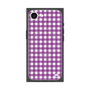 プレミアムスクエアケース with SnapMag［ Checkered Purple - ギンガムチェック パープル ］