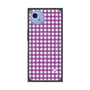 プレミアムスクエアケース with SnapMag［ Checkered Purple - ギンガムチェック パープル ］