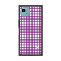 プレミアムスクエアケース with SnapMag［ Checkered Purple - ギンガムチェック パープル ］