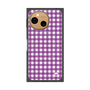 プレミアムスクエアケース with SnapMag［ Checkered Purple - ギンガムチェック パープル ］