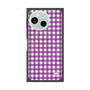 プレミアムスクエアケース with SnapMag［ Checkered Purple - ギンガムチェック パープル ］
