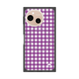 プレミアムスクエアケース with SnapMag［ Checkered Purple - ギンガムチェック パープル ］