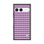 プレミアムスクエアケース with SnapMag［ Checkered Purple - ギンガムチェック パープル ］