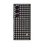 プレミアムスクエアケース with SnapMag［ Checkered Purple - ギンガムチェック ブラック ］