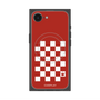 プレミアムスクエアケース with SnapMag［ Racing checkered flag Red - レーシングチェッカーフラッグ レッド ］