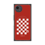 プレミアムスクエアケース with SnapMag［ Racing checkered flag Red - レーシングチェッカーフラッグ レッド ］