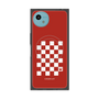 プレミアムスクエアケース with SnapMag［ Racing checkered flag Red - レーシングチェッカーフラッグ レッド ］