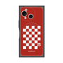 プレミアムスクエアケース with SnapMag［ Racing checkered flag Red - レーシングチェッカーフラッグ レッド ］
