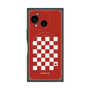 プレミアムスクエアケース with SnapMag［ Racing checkered flag Red - レーシングチェッカーフラッグ レッド ］
