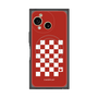 プレミアムスクエアケース with SnapMag［ Racing checkered flag Red - レーシングチェッカーフラッグ レッド ］