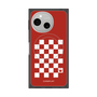 プレミアムスクエアケース with SnapMag［ Racing checkered flag Red - レーシングチェッカーフラッグ レッド ］