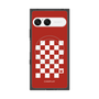 プレミアムスクエアケース with SnapMag［ Racing checkered flag Red - レーシングチェッカーフラッグ レッド ］